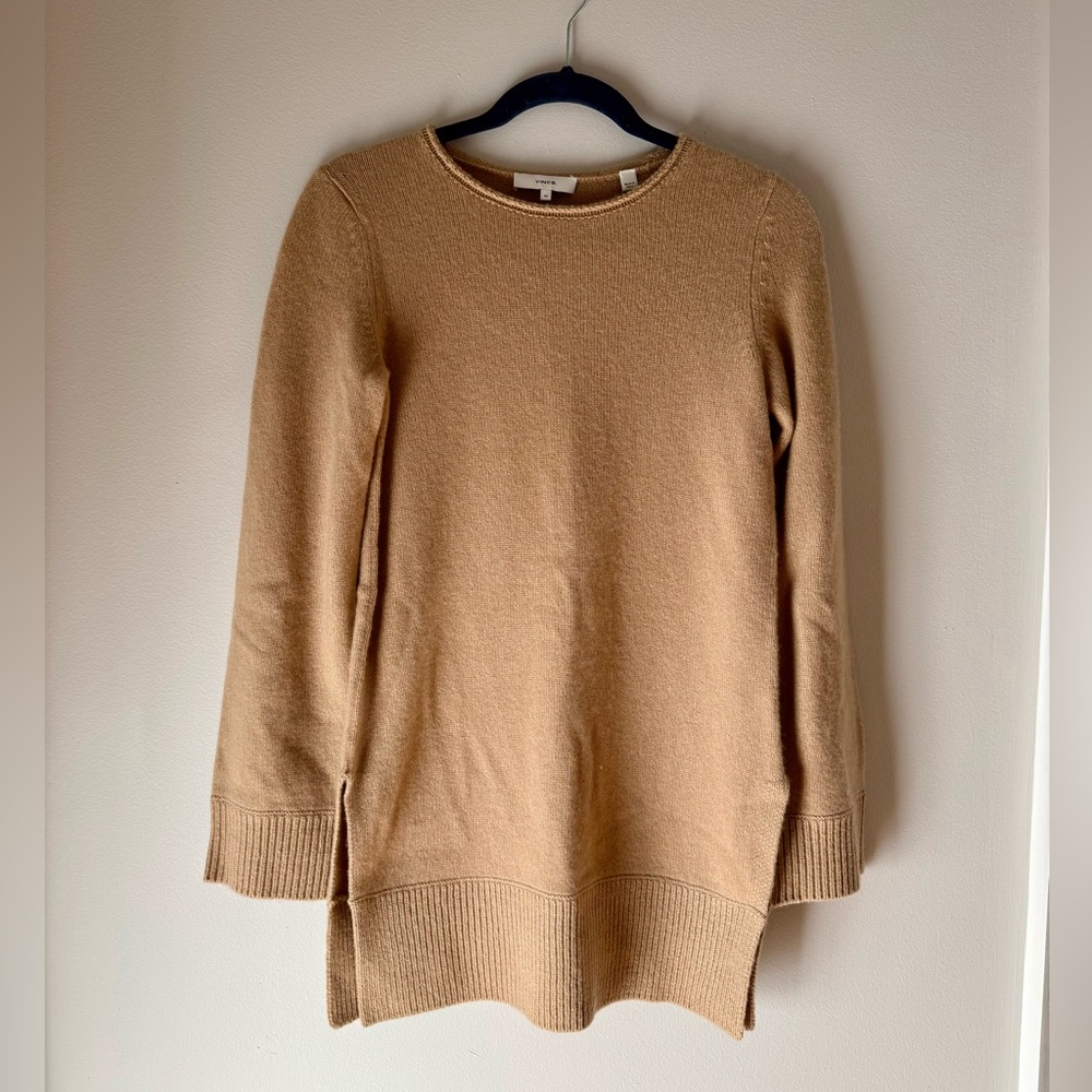 Vince Cashmere Tunic Crewneck Sweater